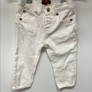 Baby girl’s white jeans. Never worn